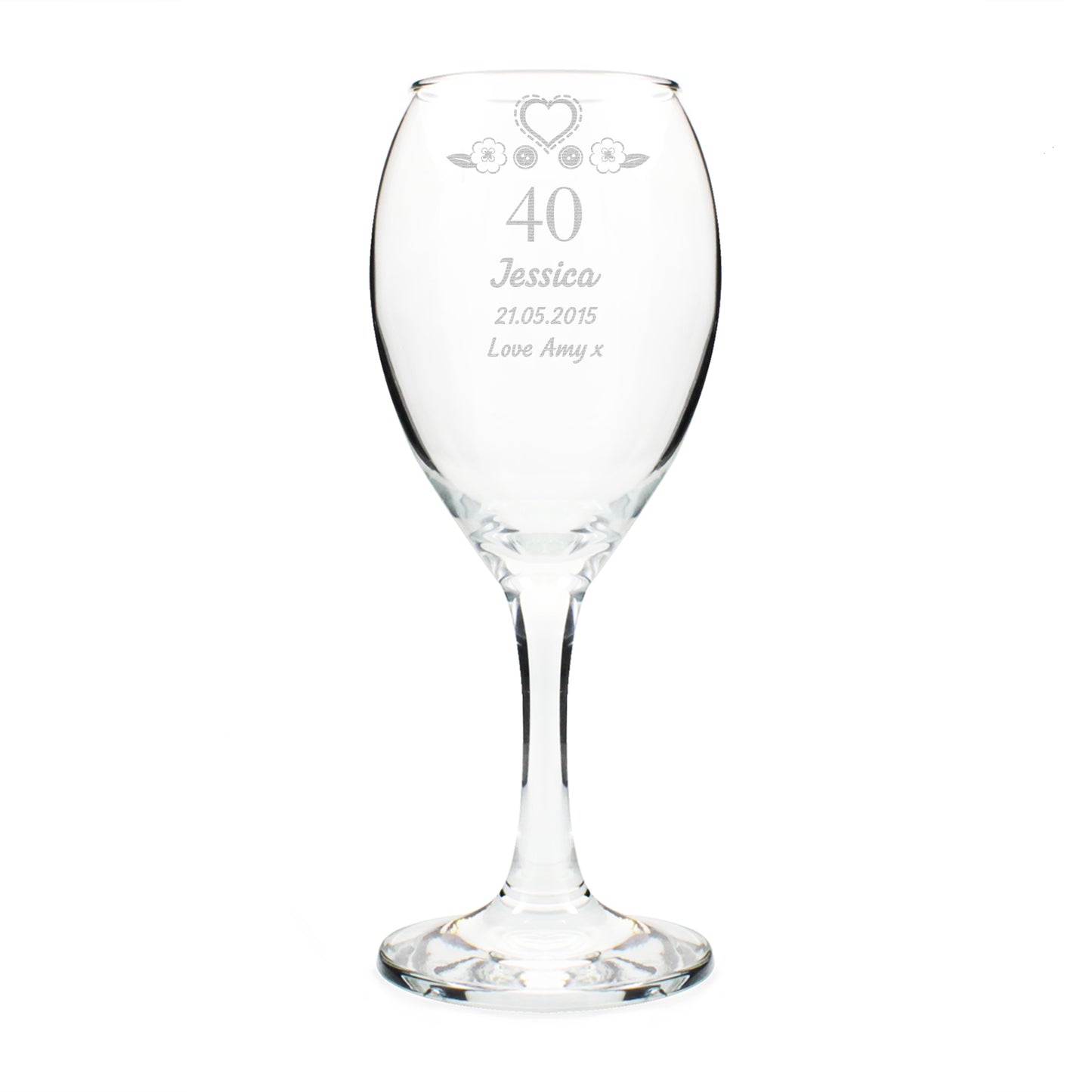 Personalised Birthday Craft Wine Glass - MK&JD Gifts
