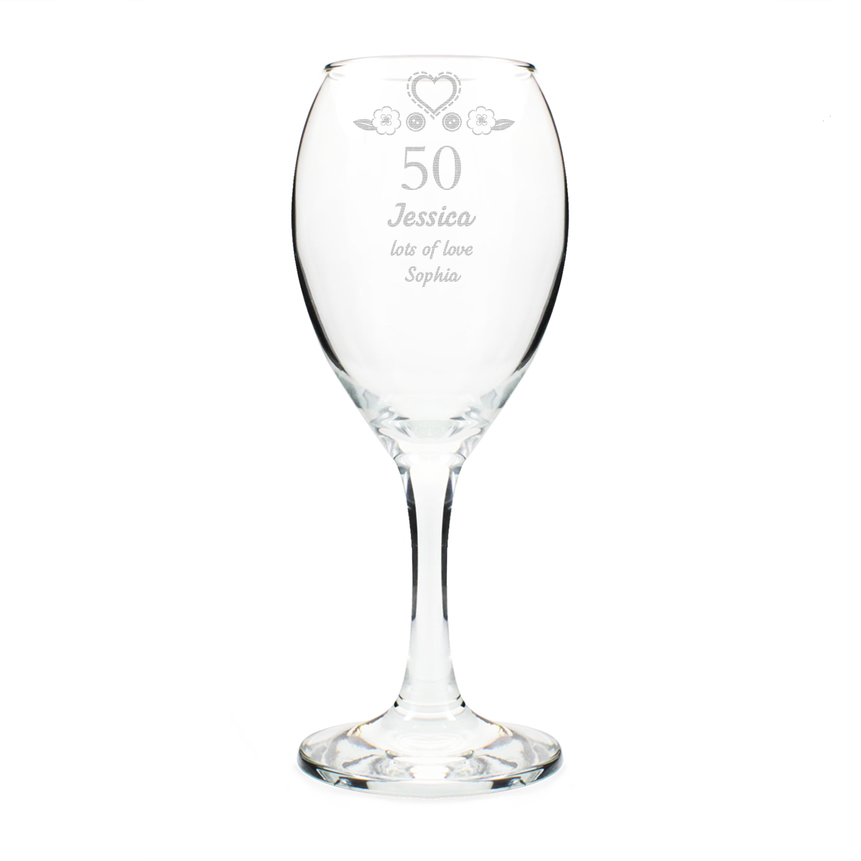 Personalised Birthday Craft Wine Glass - MK&JD Gifts