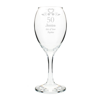 Personalised Birthday Craft Wine Glass - MK&JD Gifts