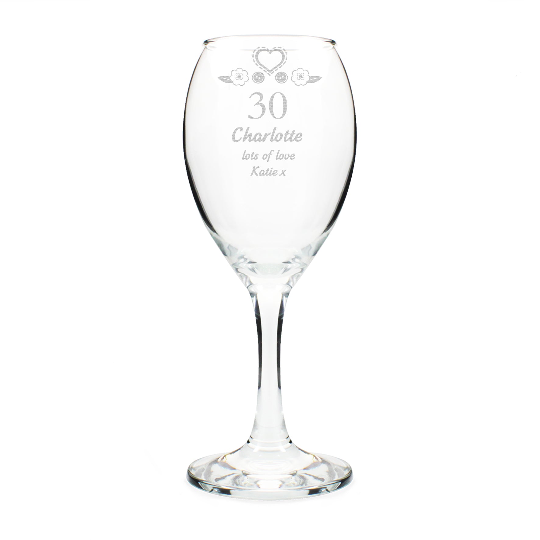 Personalised Birthday Craft Wine Glass - MK&JD Gifts