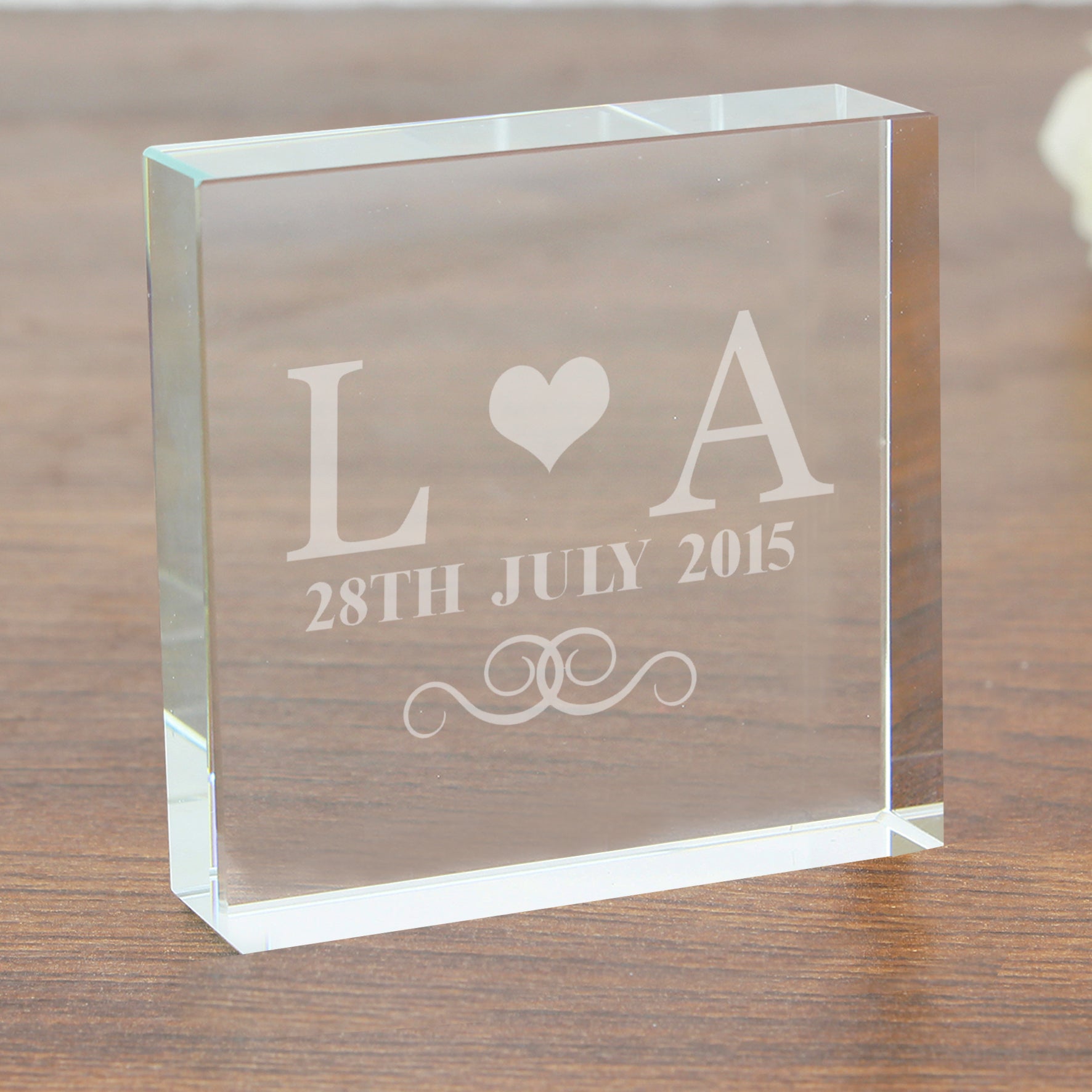Personalised Monogram Crystal Token - MK&JD Gifts