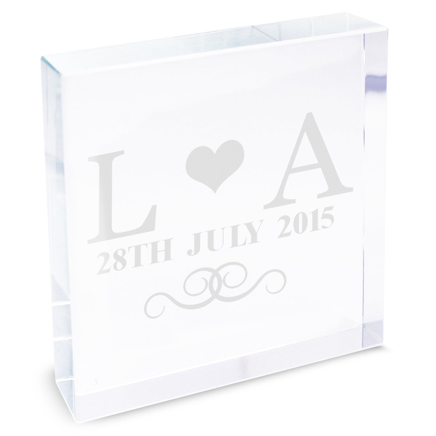 Personalised Monogram Crystal Token - MK&JD Gifts