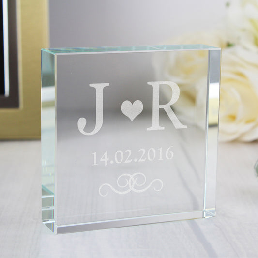 Personalised Monogram Crystal Token - MK&JD Gifts