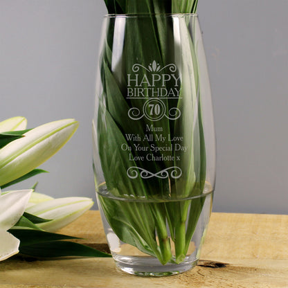 Personalised Birthday Bullet Vase - MK&JD Gifts