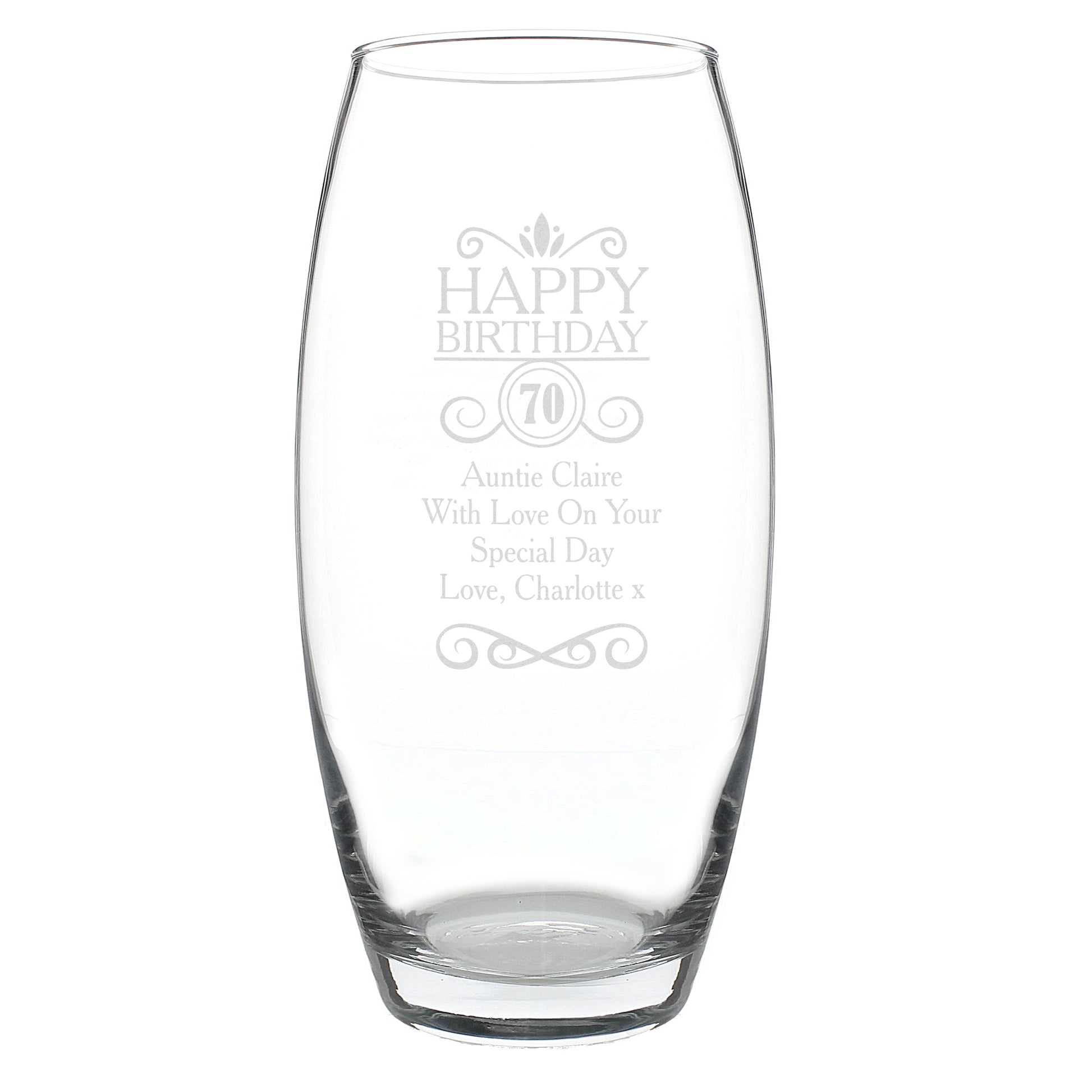 Personalised Birthday Bullet Vase - MK&JD Gifts