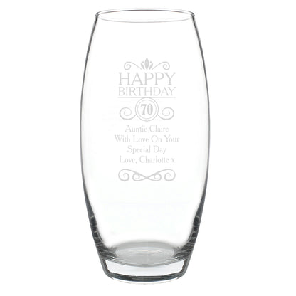 Personalised Birthday Bullet Vase - MK&JD Gifts