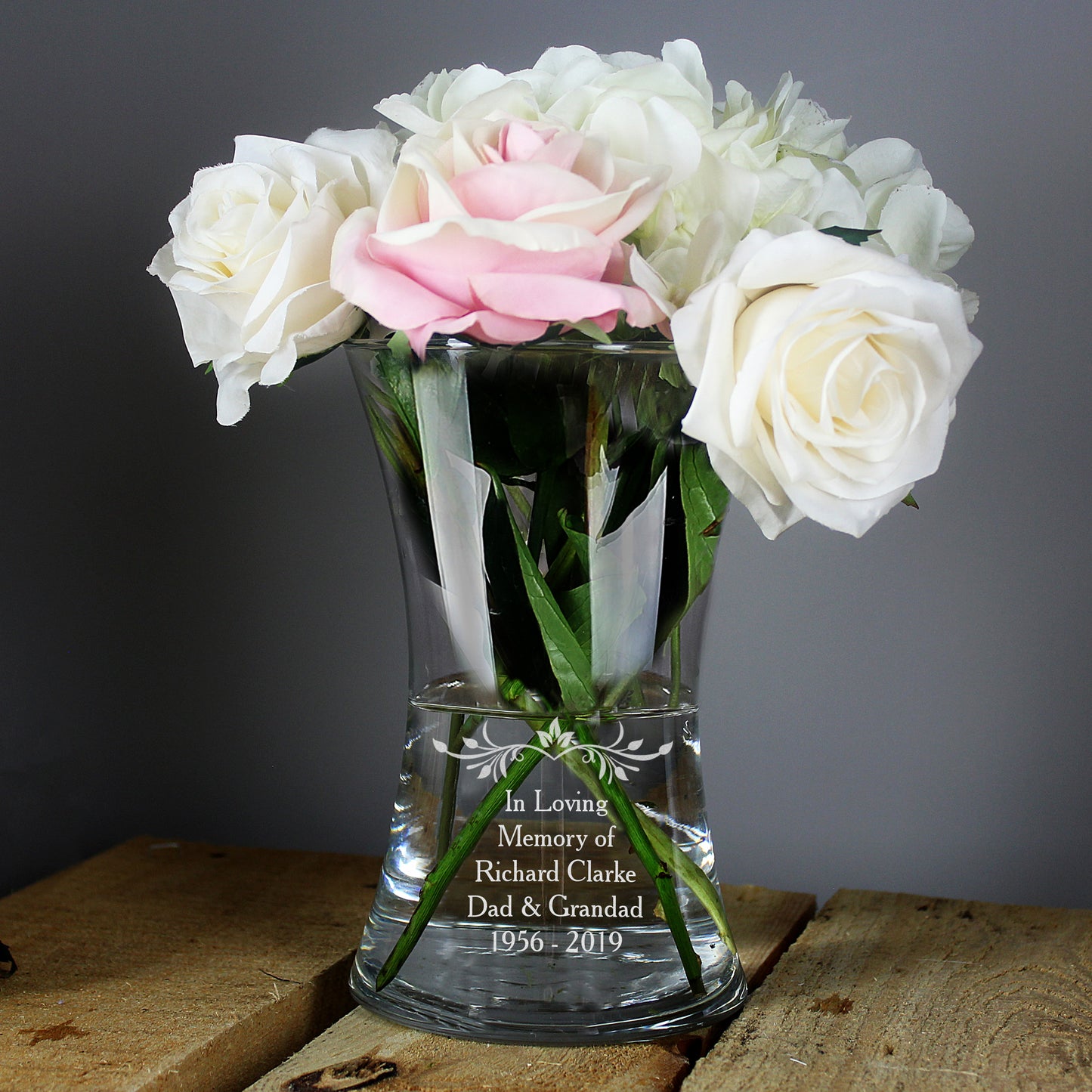 Personalised Sentiments Glass Vase