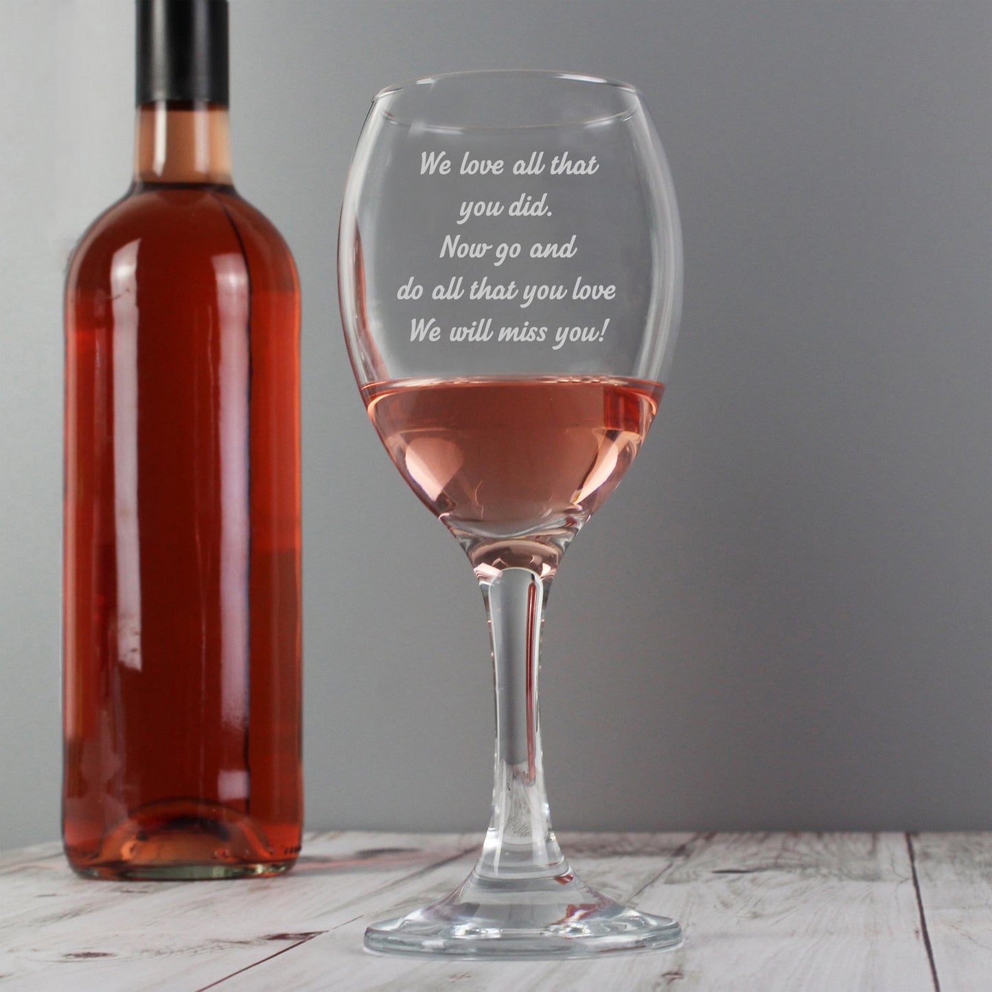 Personalised Any Message Wine Glass - MK&JD Gifts