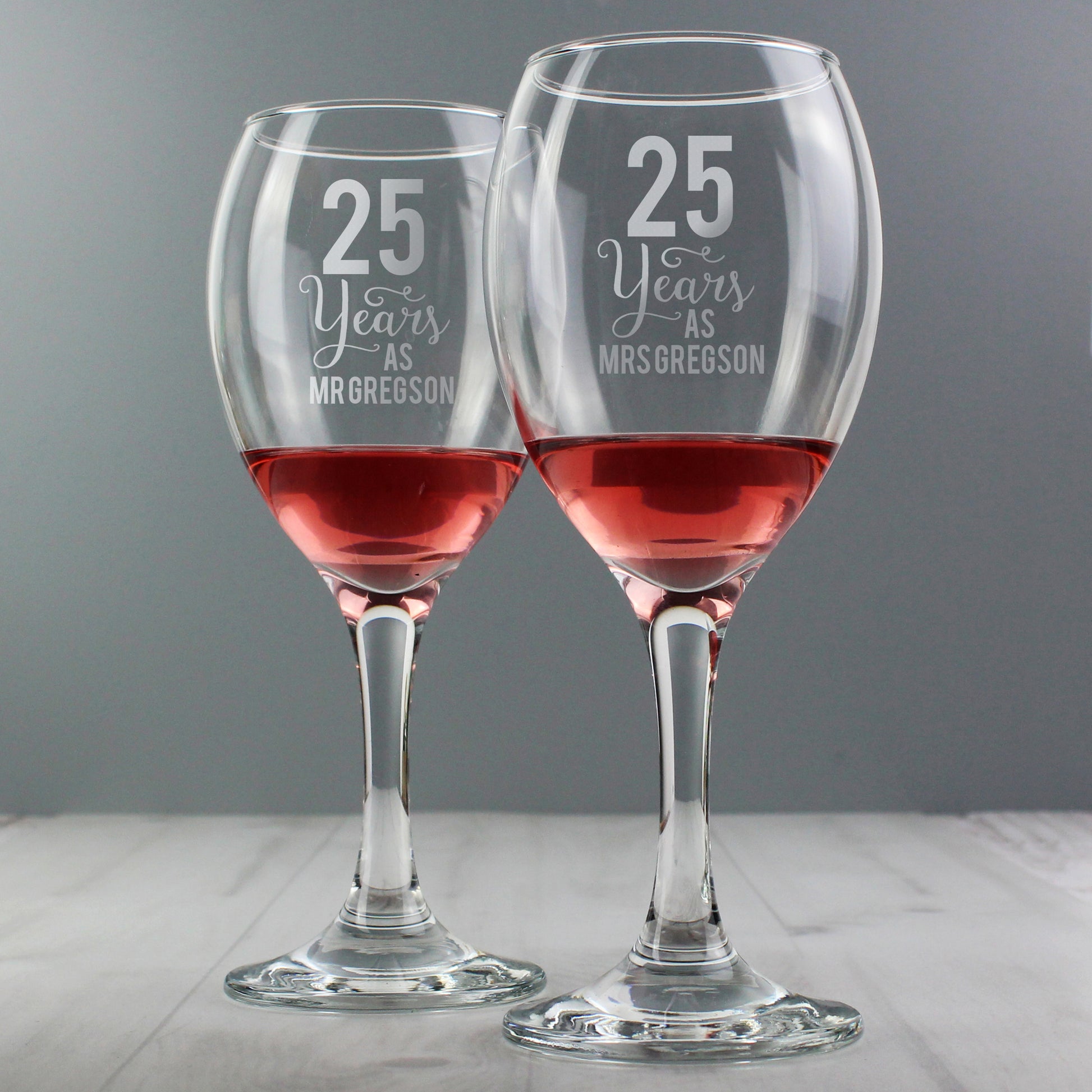 Personalised Years As... Wine Glass Set - MK&JD Gifts
