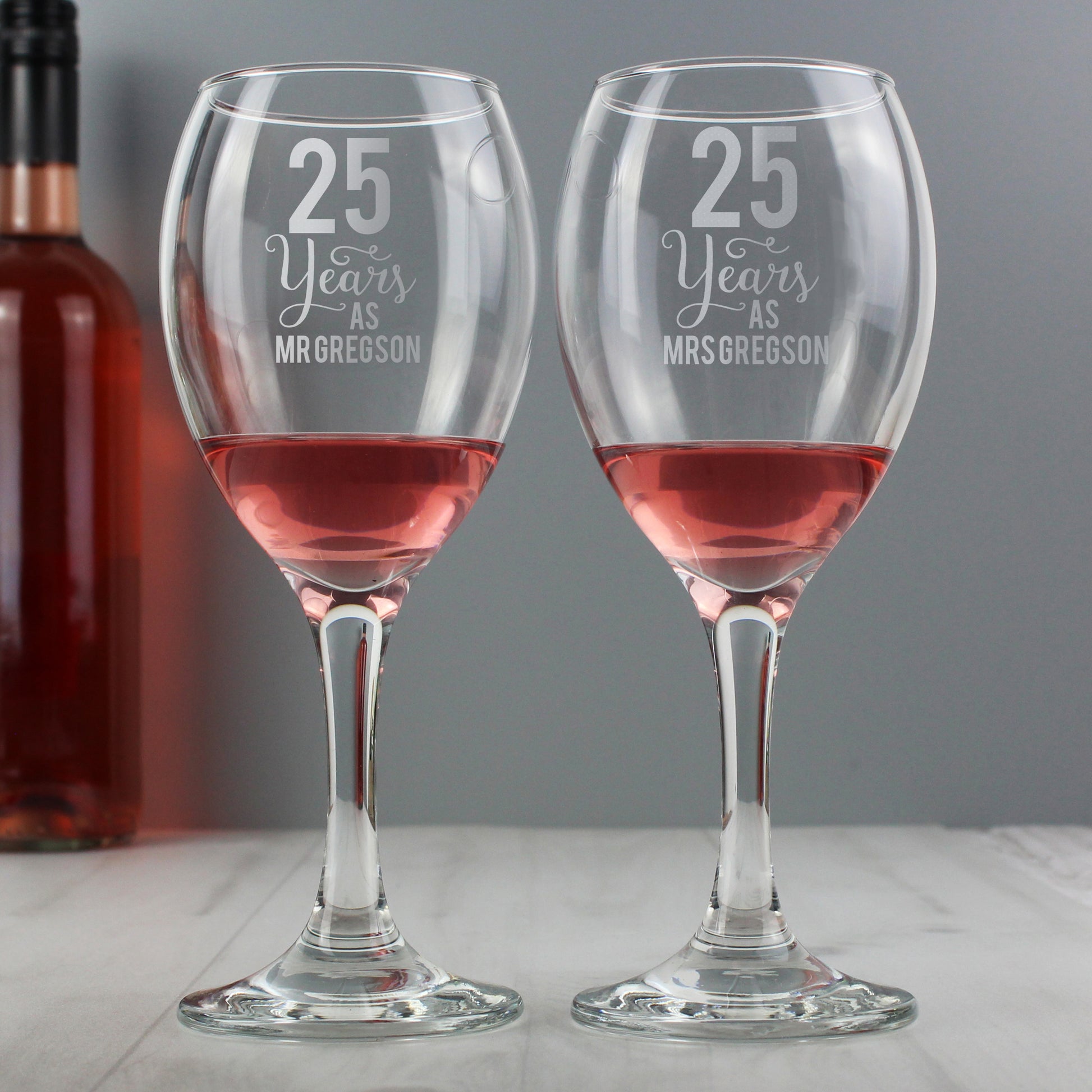 Personalised Years As... Wine Glass Set - MK&JD Gifts