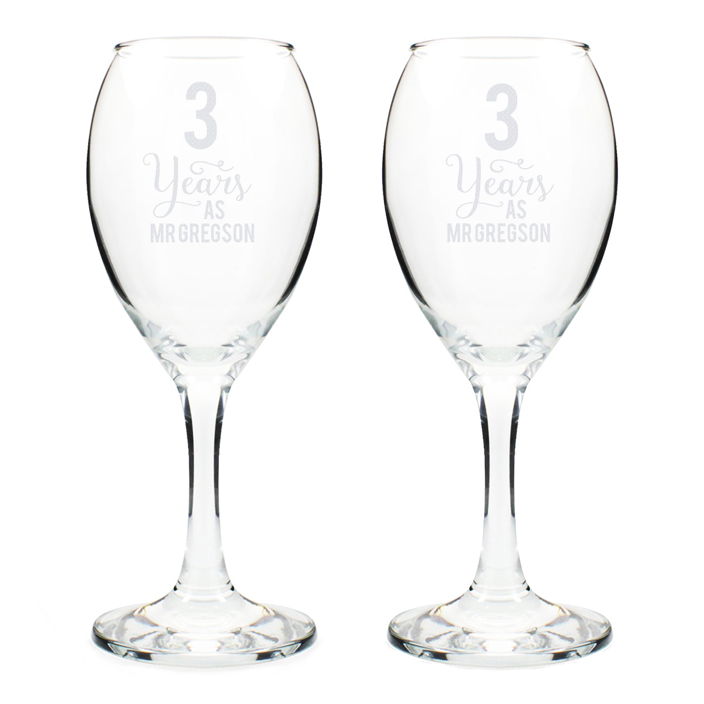 Personalised Years As... Wine Glass Set - MK&JD Gifts
