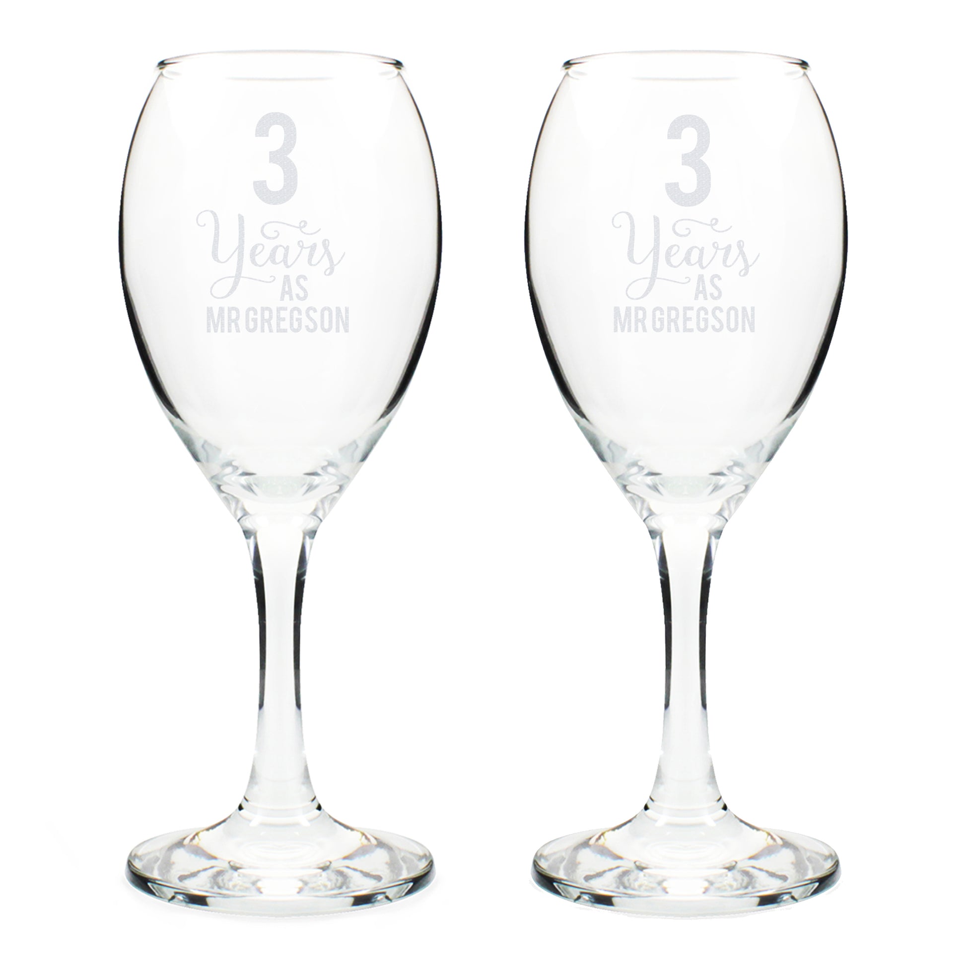 Personalised Years As... Wine Glass Set - MK&JD Gifts