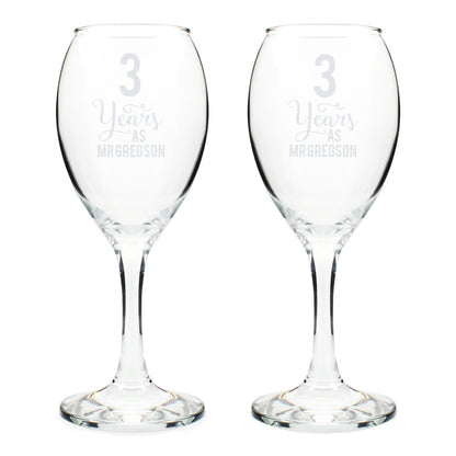 Personalised Years As... Wine Glass Set - MK&JD Gifts