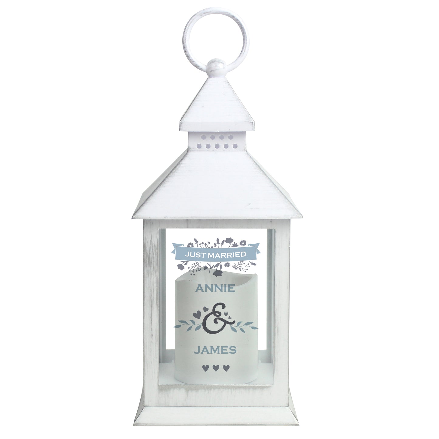 Personalised Couples Special Date White Lantern - MK&JD Gifts