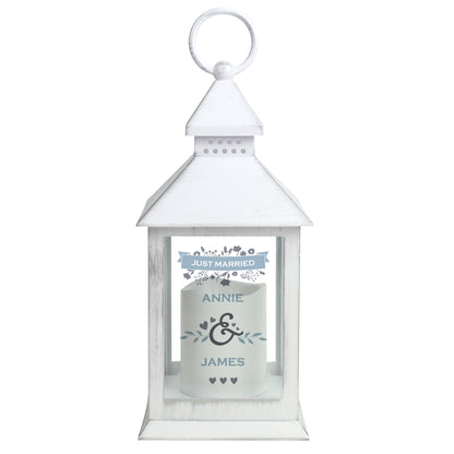 Personalised Couples Special Date White Lantern - MK&JD Gifts