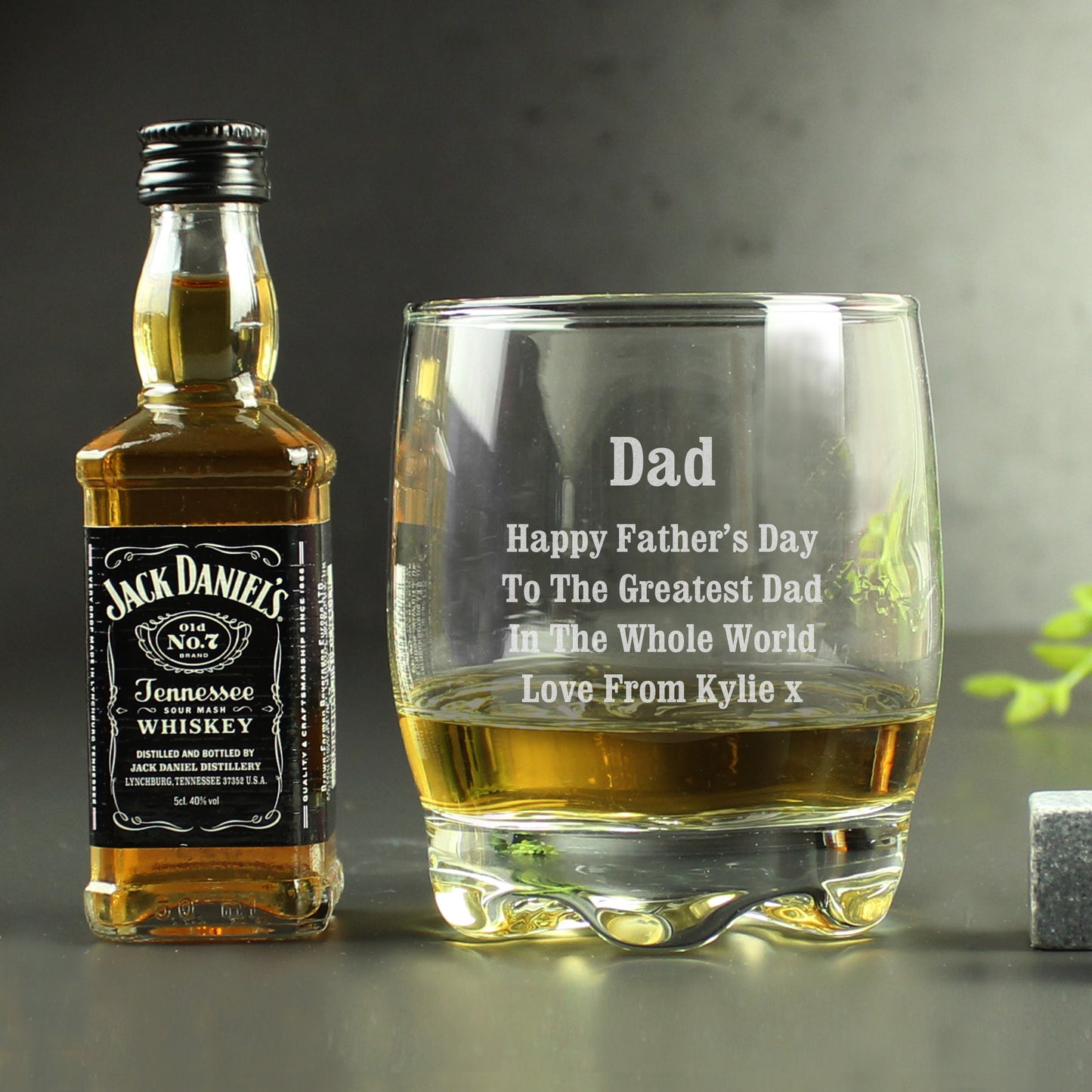 Personalised Tumbler and Whiskey Miniature Set - MK&JD Gifts