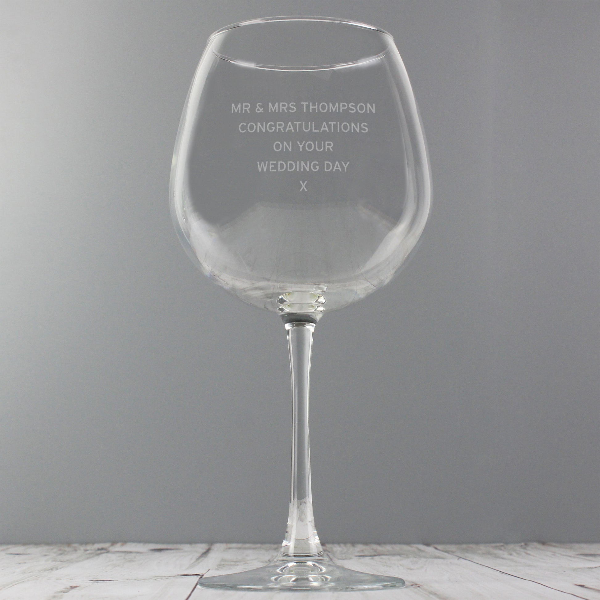 Personalised Bold Statement Bottle of Wine Glass - MK&JD Gifts