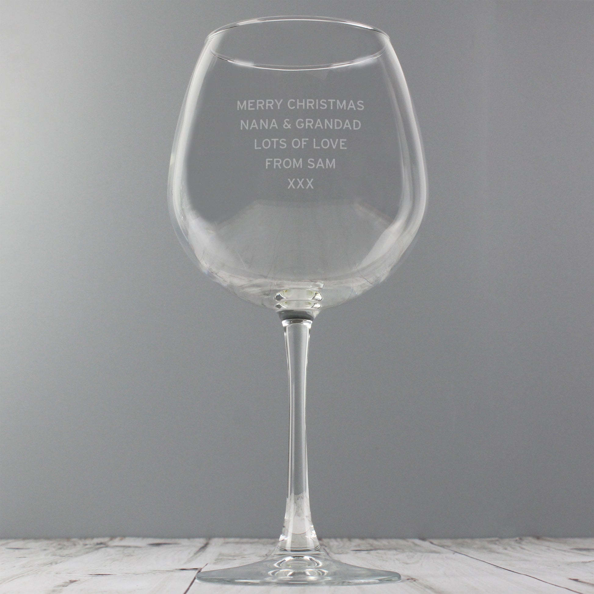 Personalised Bold Statement Bottle of Wine Glass - MK&JD Gifts