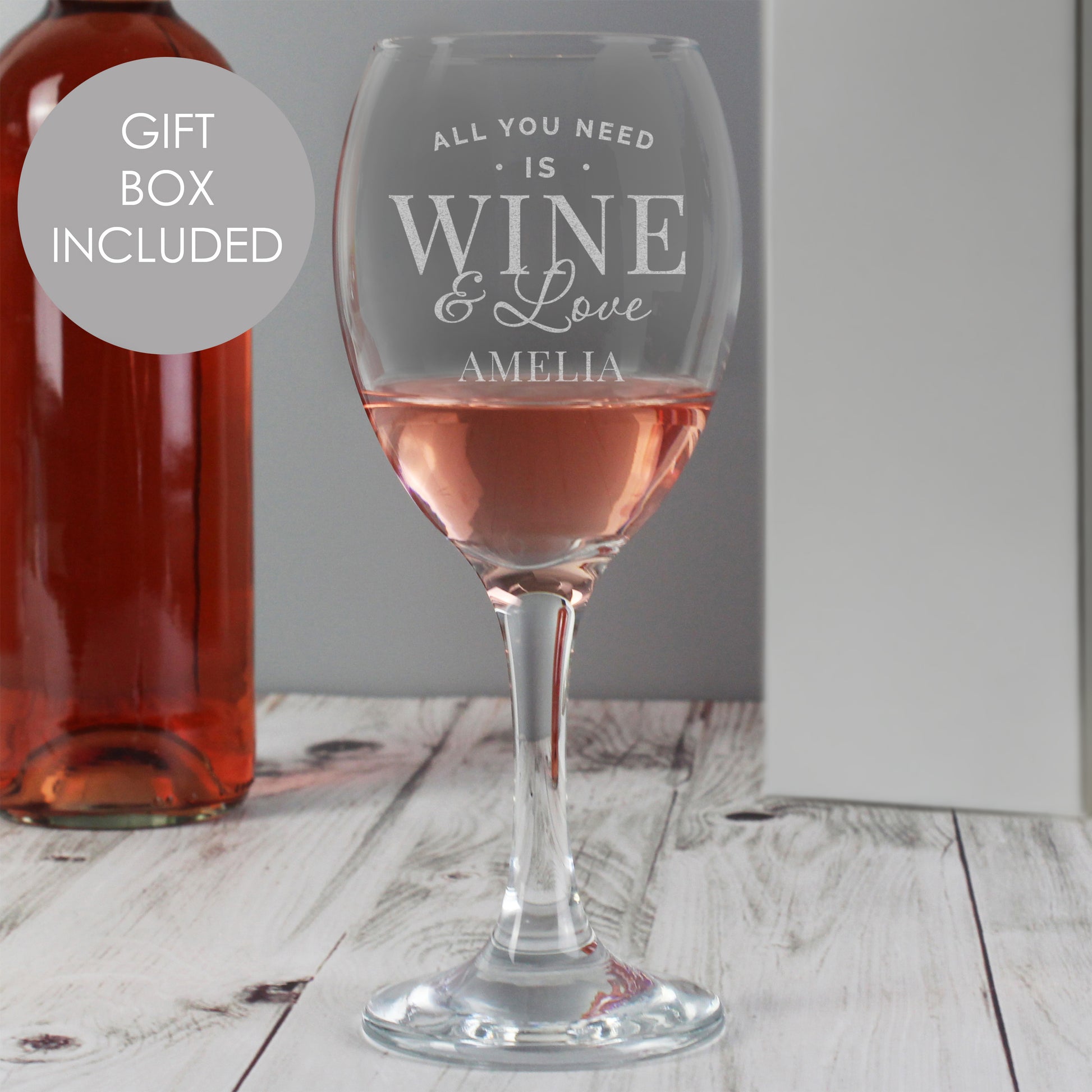 Personalised 'All You Need is Wine' Wine Glass - MK&JD Gifts