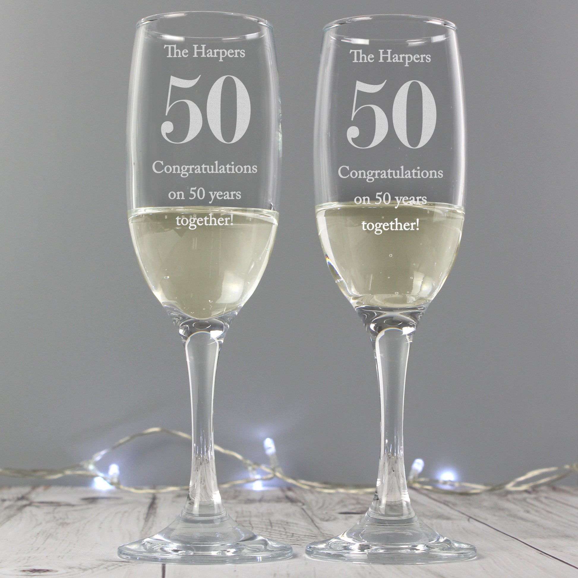 Personalised Anniversary Pair of Flutes - MK&JD Gifts