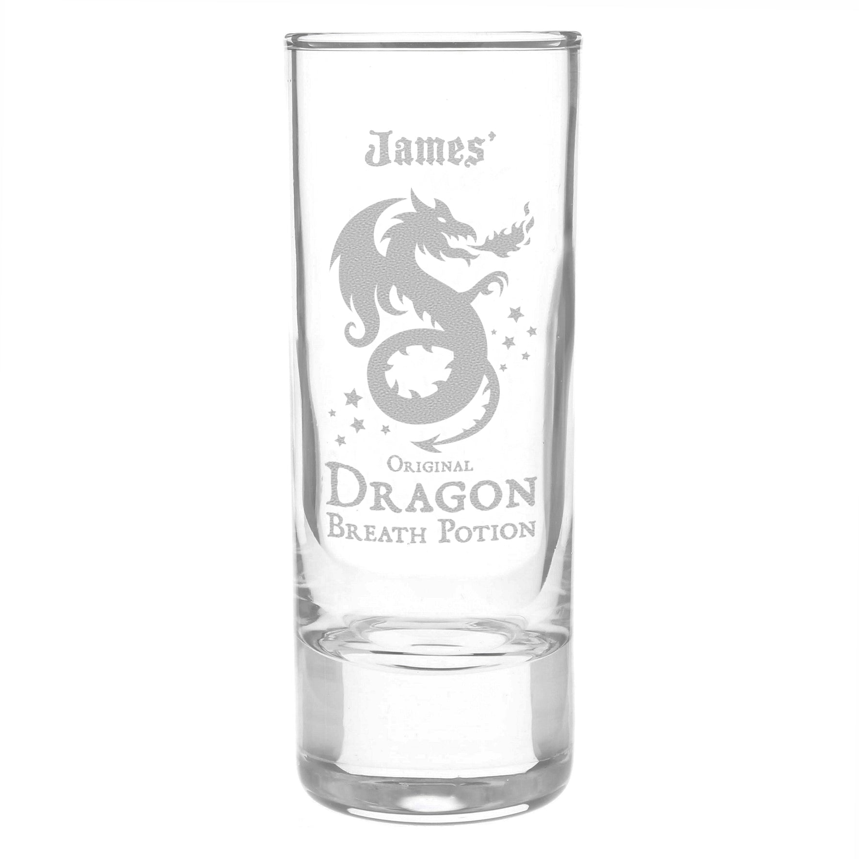 Personalised Dragon Breath Potion Shot Glass - MK&JD Gifts
