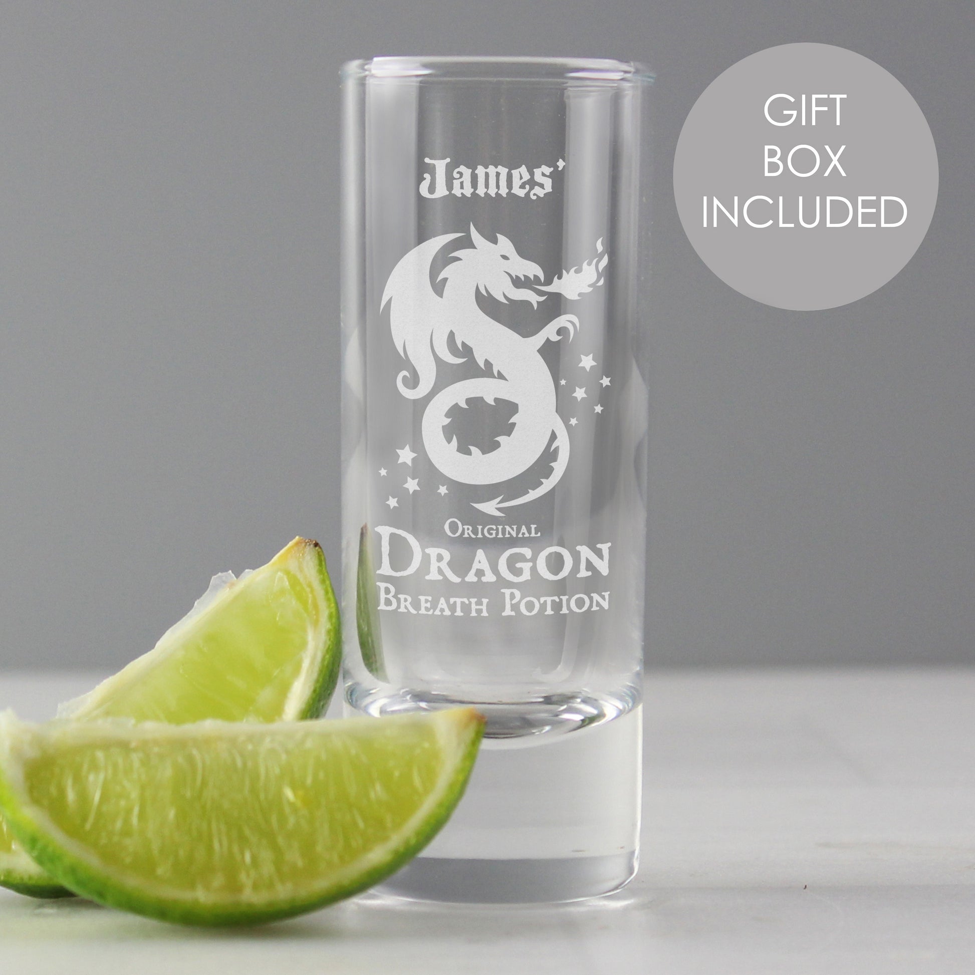 Personalised Dragon Breath Potion Shot Glass - MK&JD Gifts