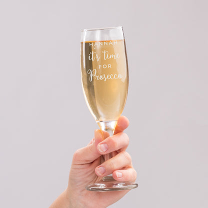 Personalised 'It's Time for Prosecco' Flute - MK&JD Gifts