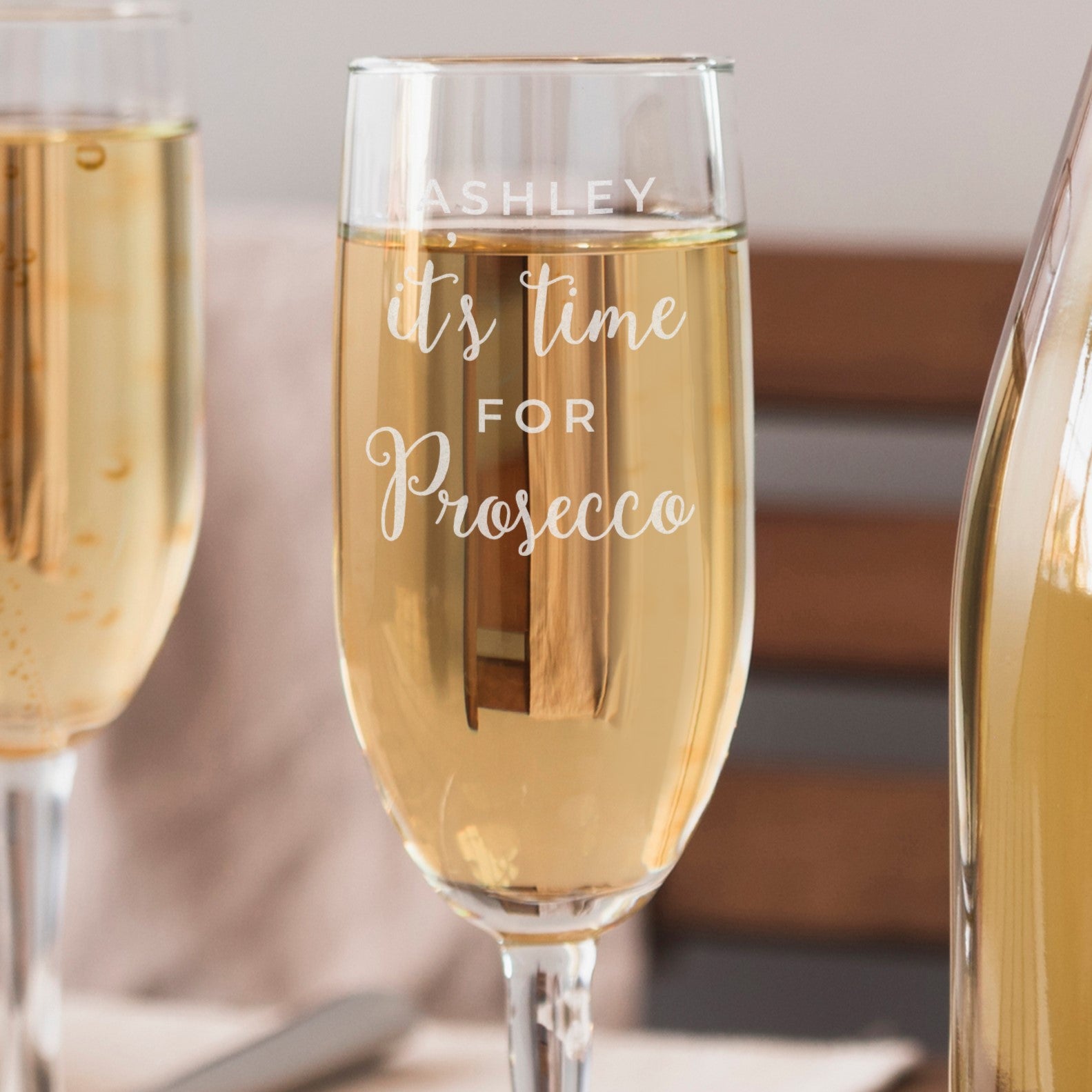 Personalised 'It's Time for Prosecco' Flute - MK&JD Gifts