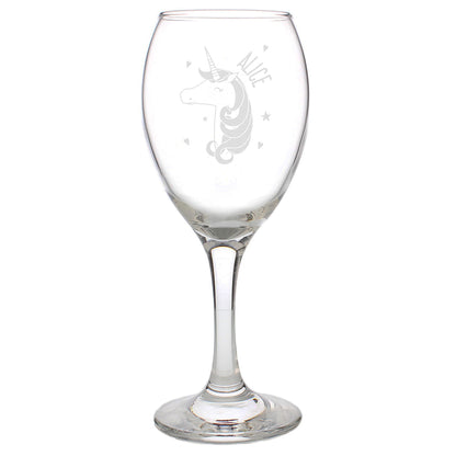 Personalised Unicorn Engraved Wine Glass - MK&JD Gifts