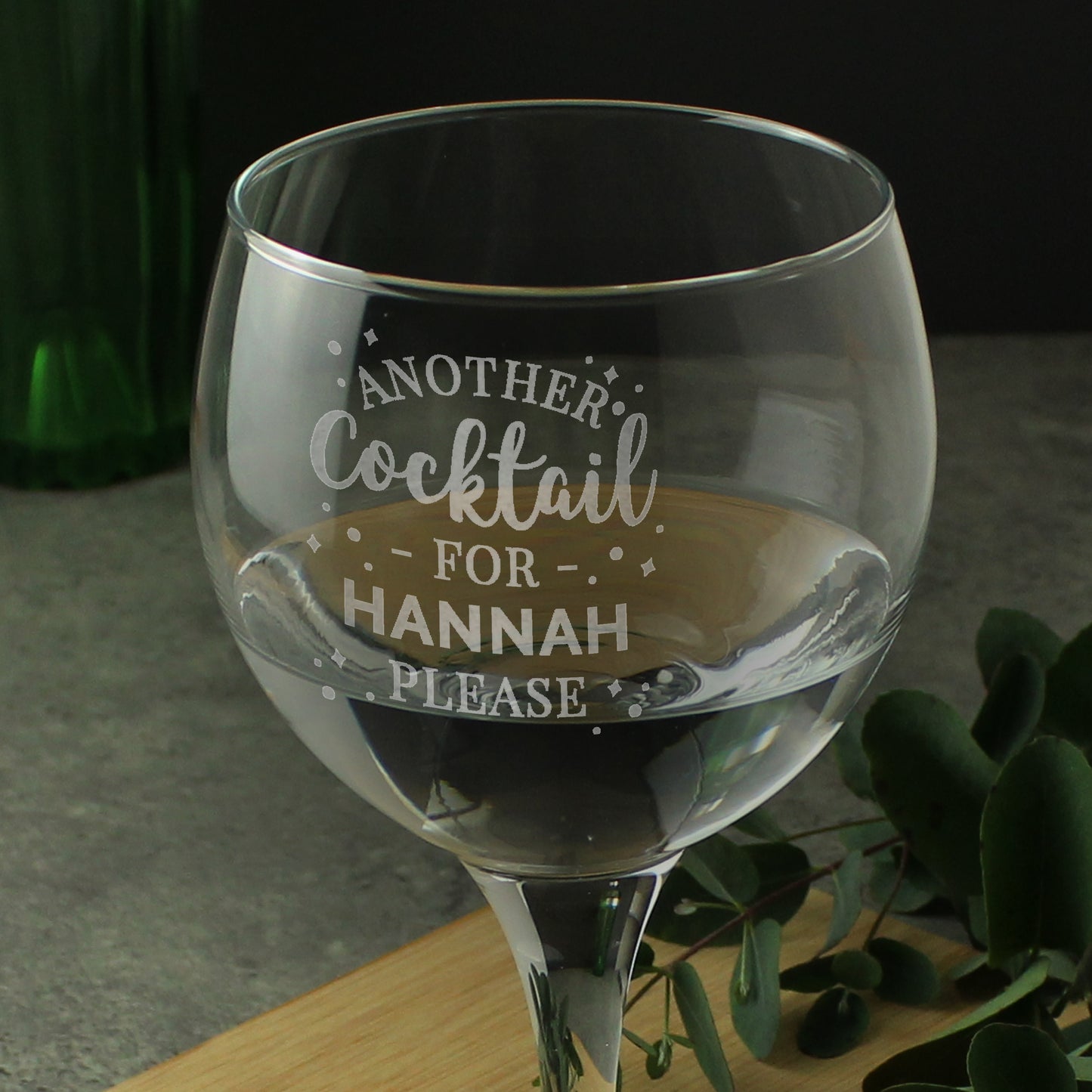 Personalised Another Cocktail Balloon Glass - MK&JD Gifts