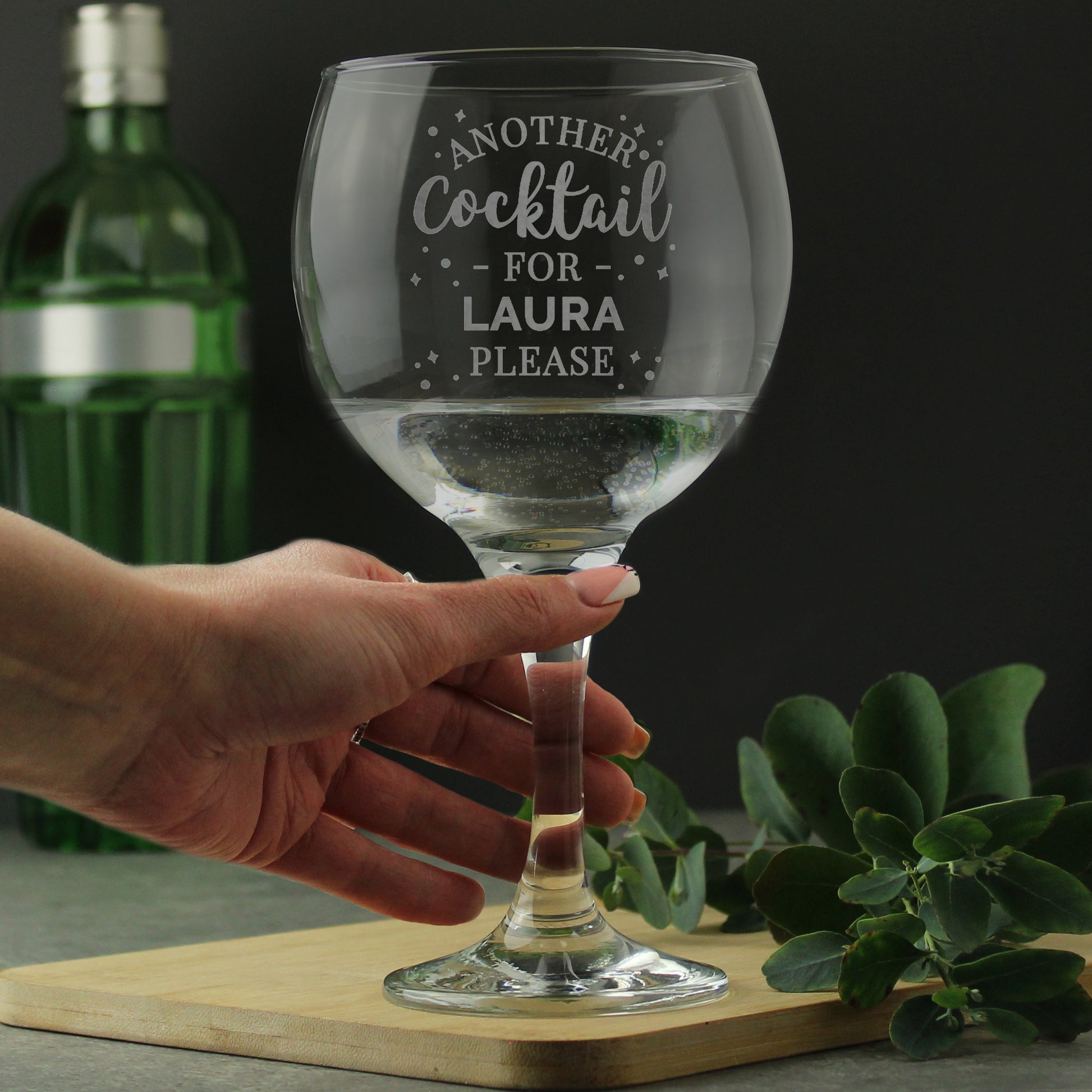 Personalised Another Cocktail Balloon Glass - MK&JD Gifts
