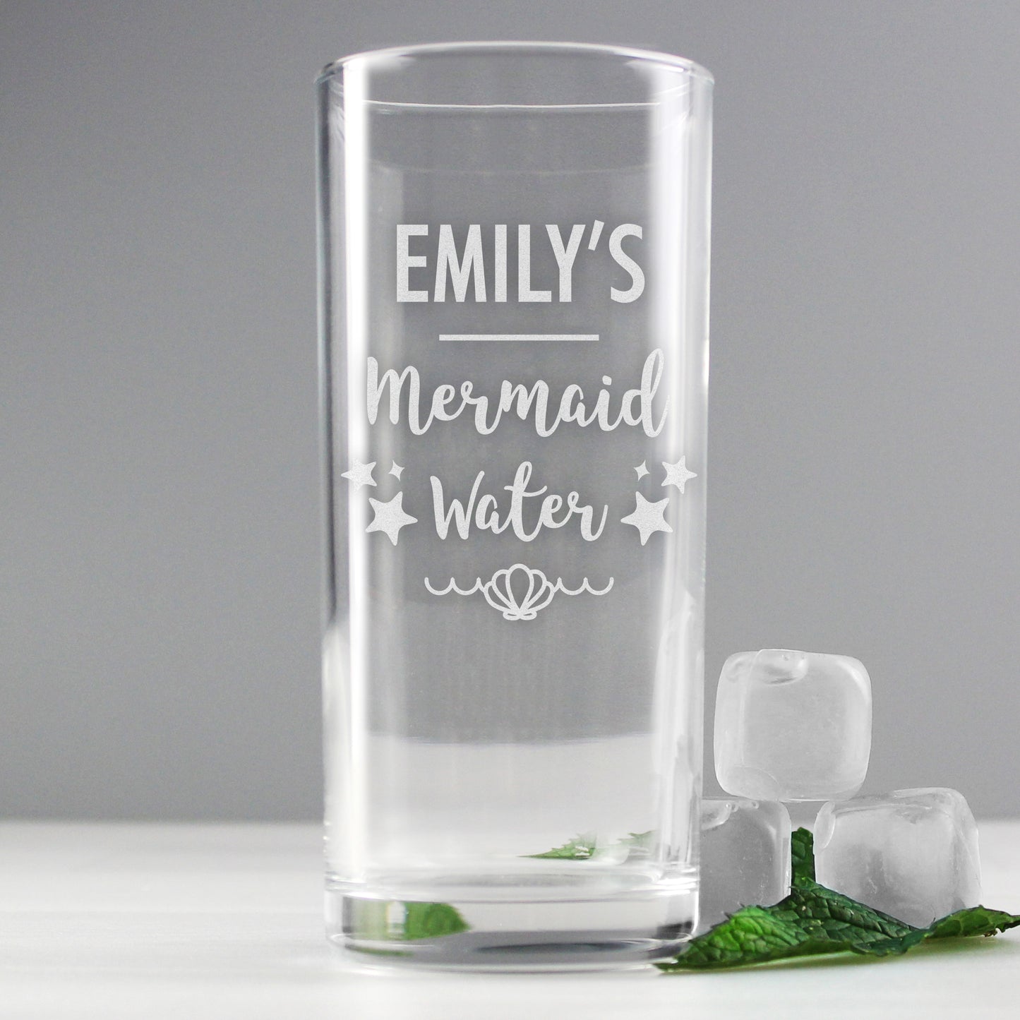 Personalised Mermaid Water Hi Ball Glass - MK&JD Gifts