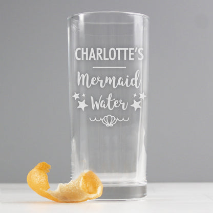 Personalised Mermaid Water Hi Ball Glass - MK&JD Gifts