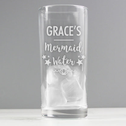 Personalised Mermaid Water Hi Ball Glass - MK&JD Gifts