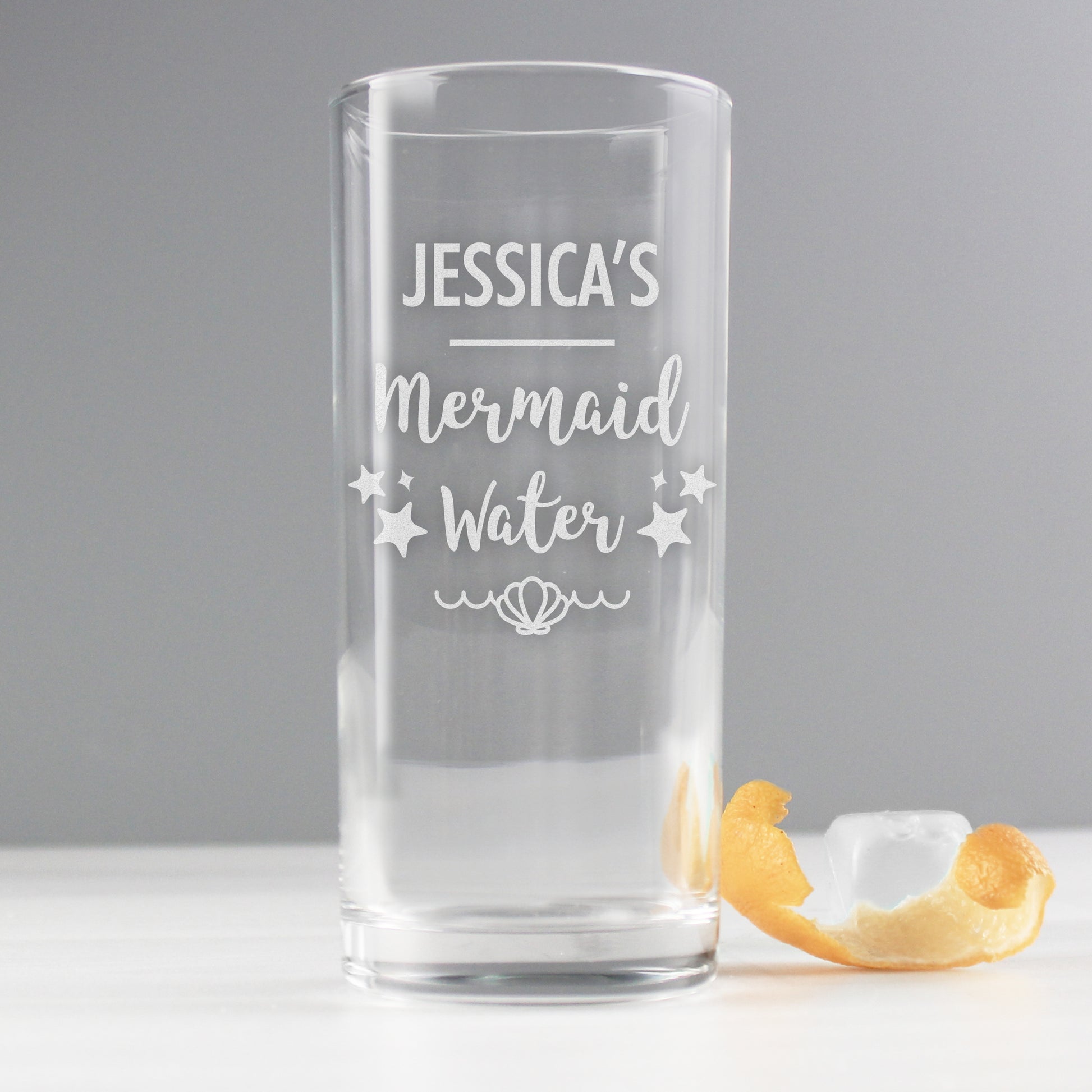Personalised Mermaid Water Hi Ball Glass - MK&JD Gifts