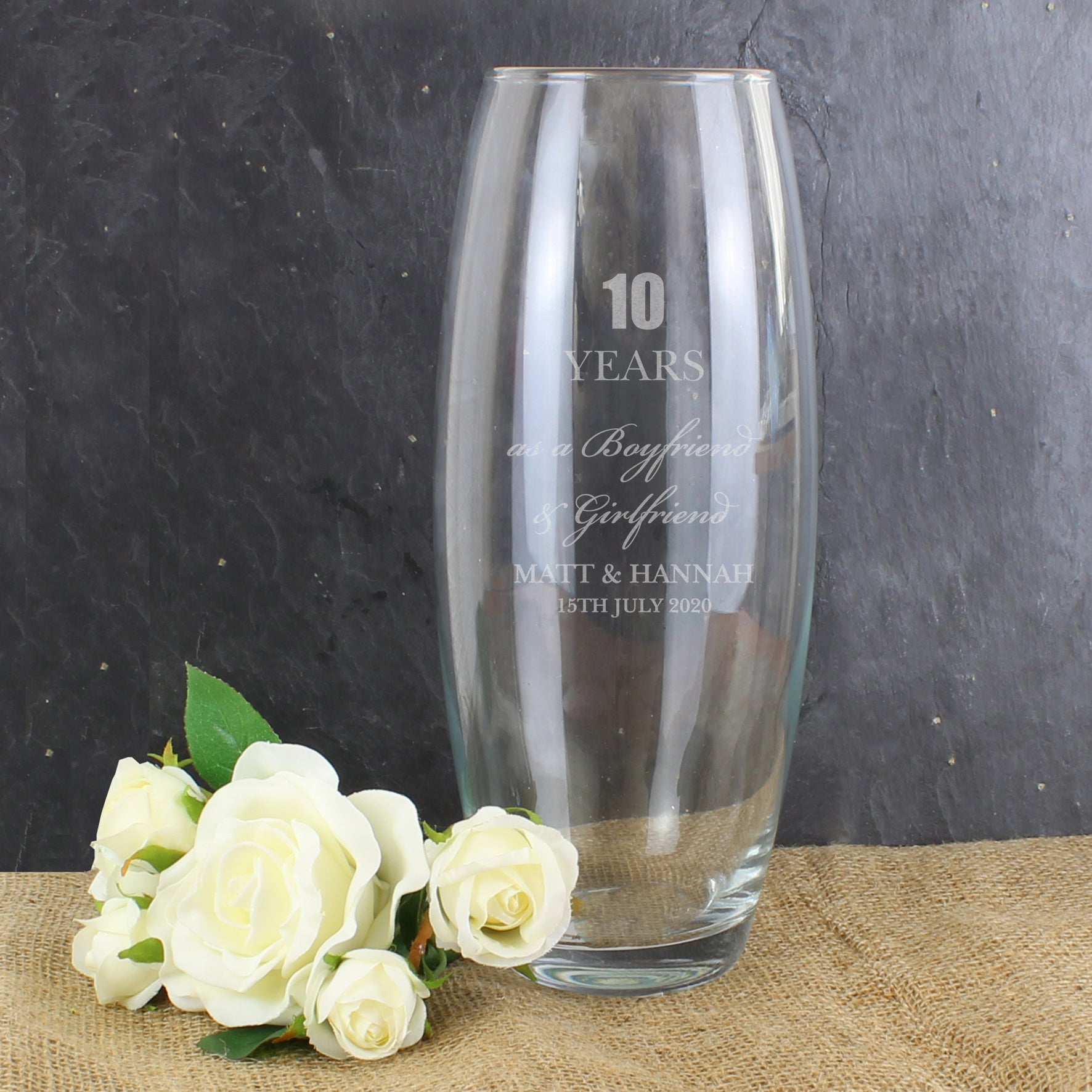 Personalised Anniversary Bullet Vase - MK&JD Gifts