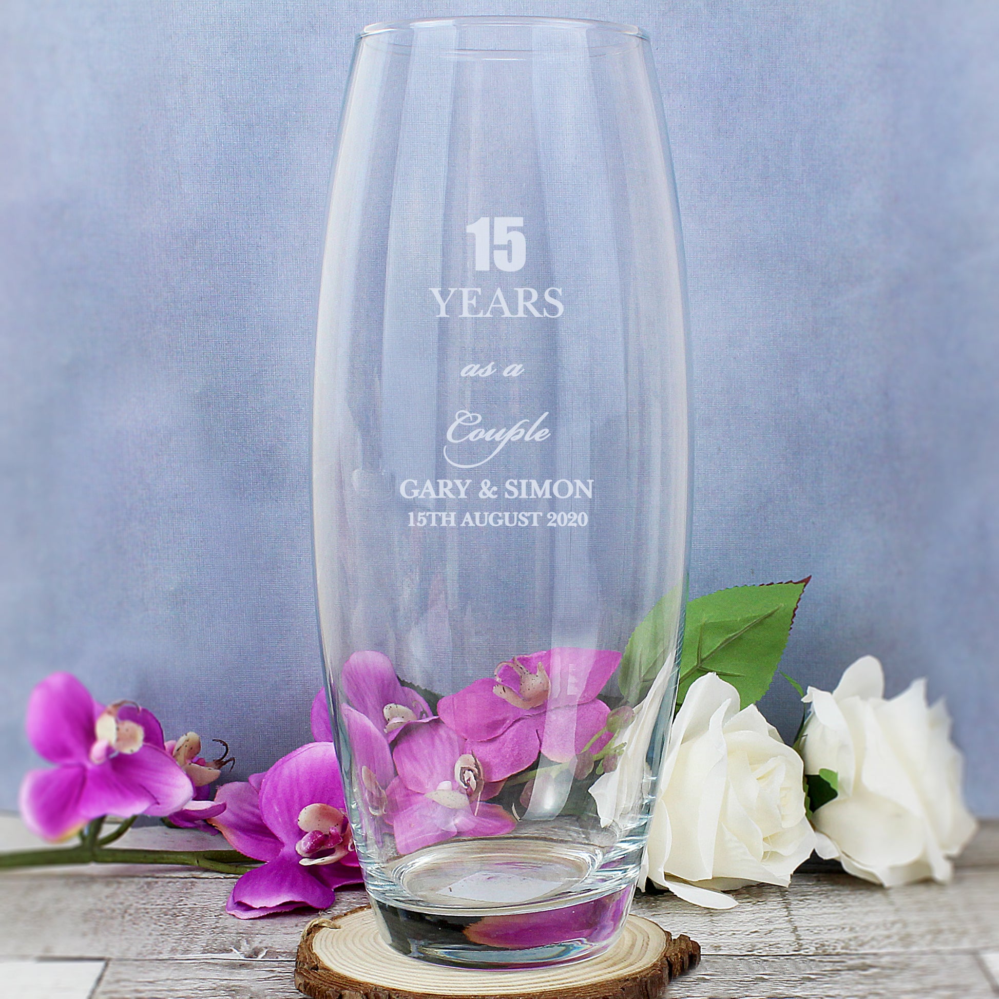 Personalised Anniversary Bullet Vase - MK&JD Gifts