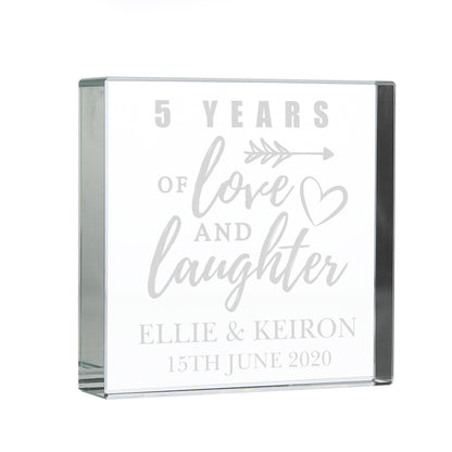 Personalised Anniversary Crystal Token - MK&JD Gifts