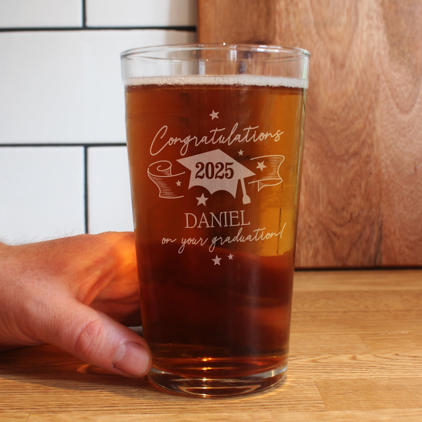 Personalised Graduation Pint Glass Â  - MK&JD Gifts