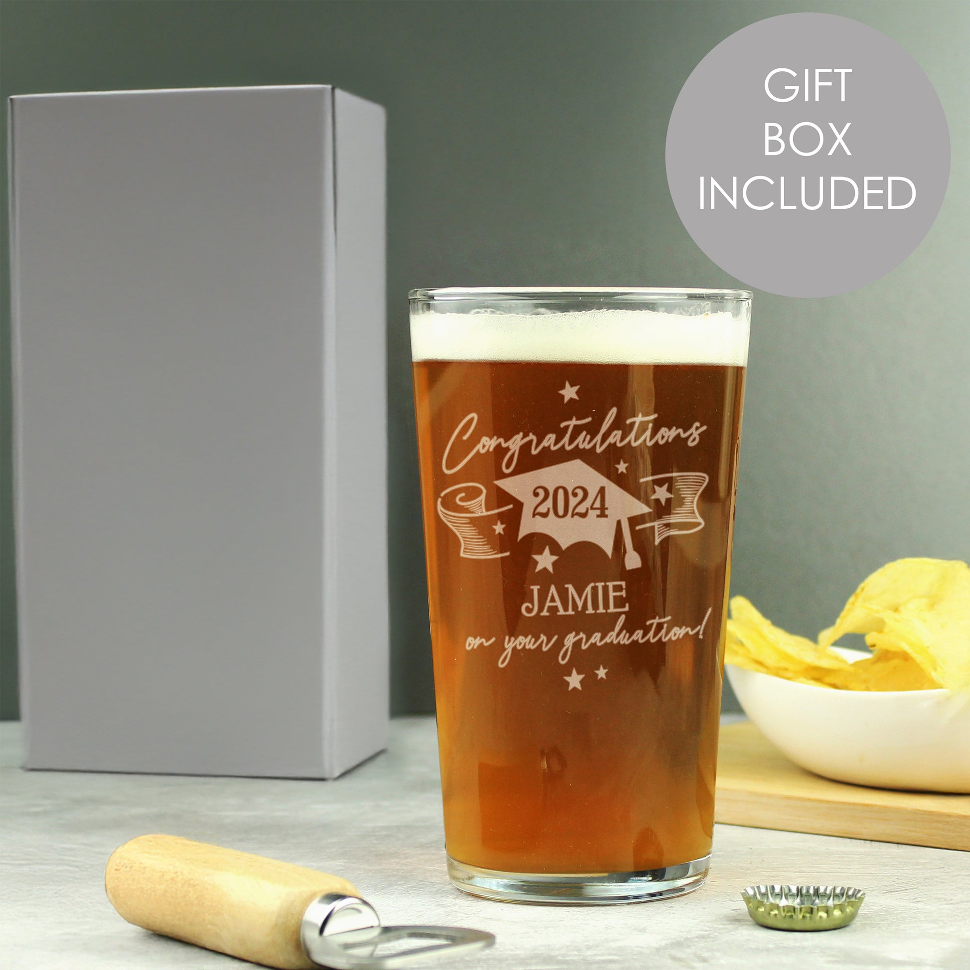 Personalised Graduation Pint Glass Â  - MK&JD Gifts