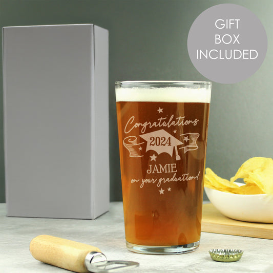 Personalised Graduation Pint Glass Â  - MK&JD Gifts