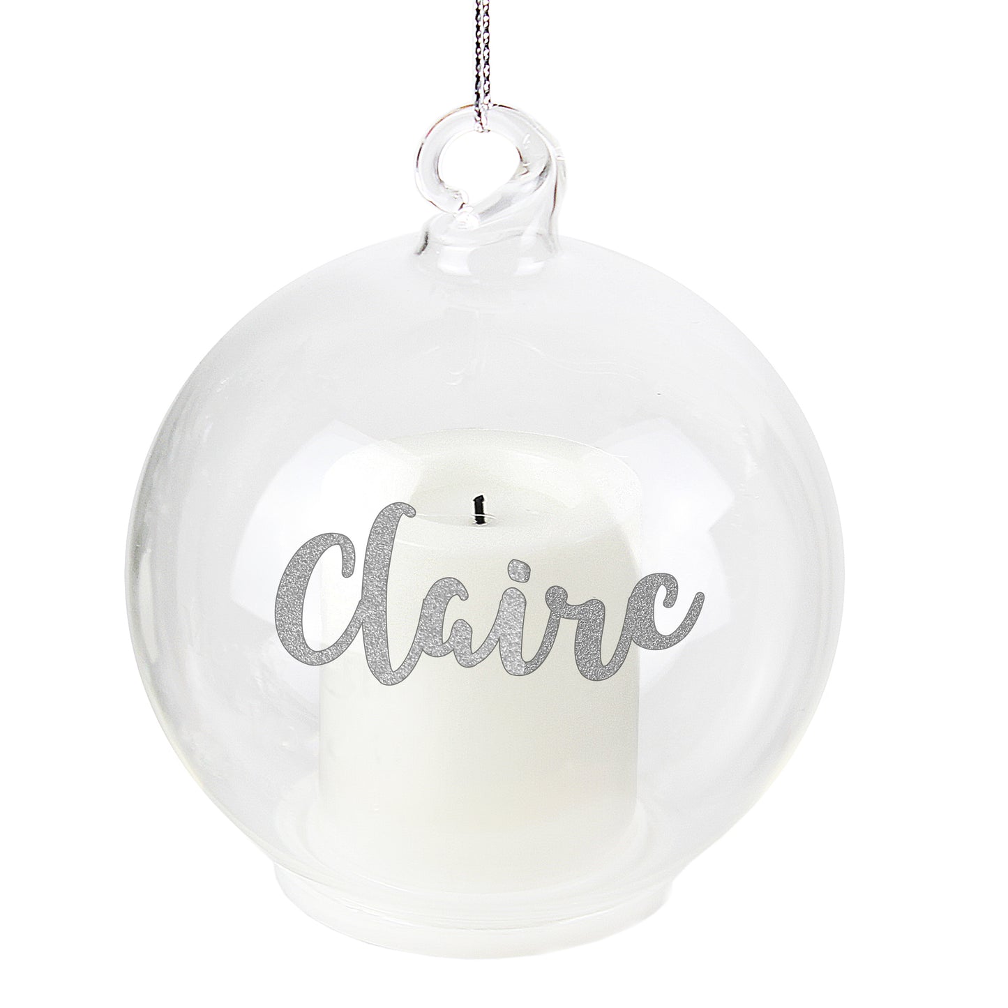 Personalised Christmas LED Candle Bauble - MK&JD Gifts