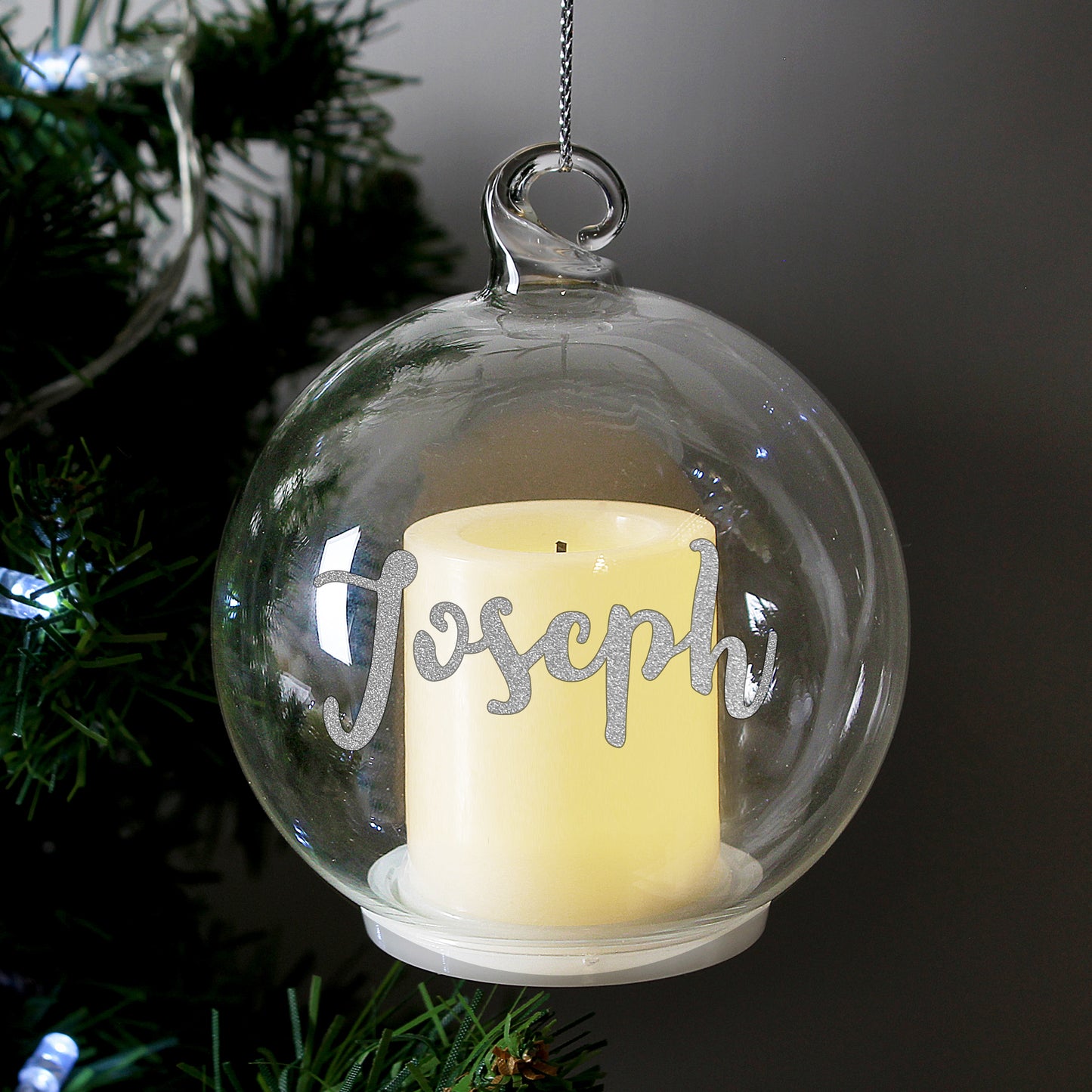Personalised Christmas LED Candle Bauble - MK&JD Gifts
