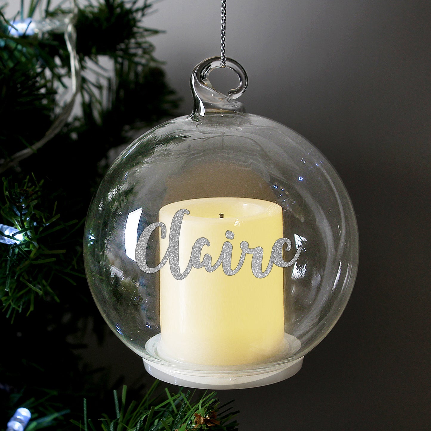 Personalised Christmas LED Candle Bauble - MK&JD Gifts