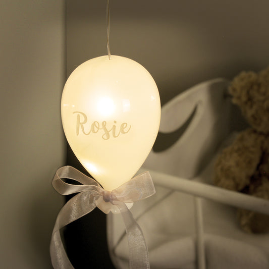 Personalised Message LED Hanging Glass Balloon - MK&JD Gifts