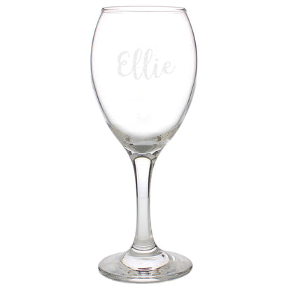 Personalised Name Only Engraved Wine Glass - MK&JD Gifts
