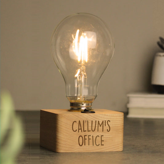 Personalised Free Text LED Bulb Table Lamp - MK&JD Gifts