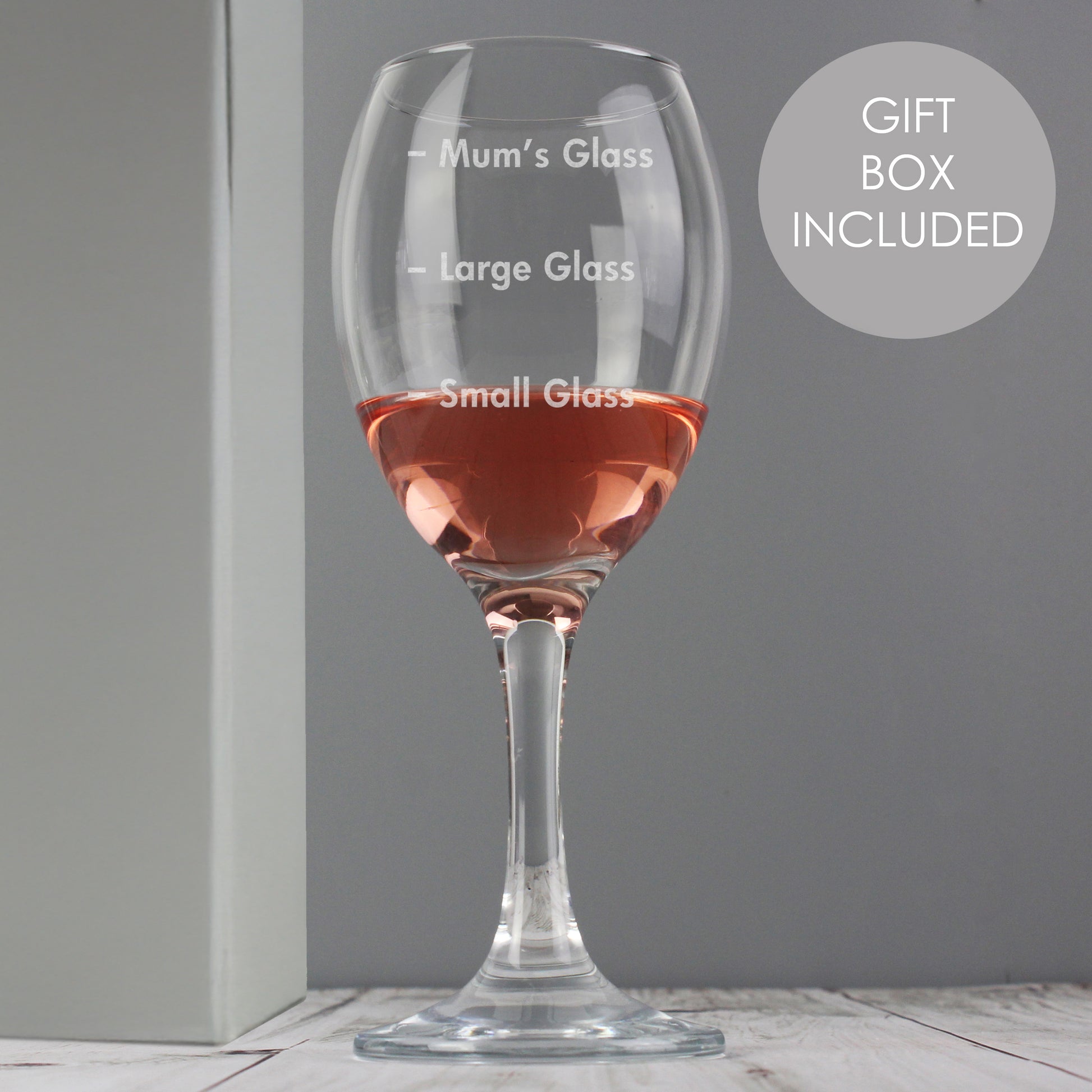 Personalised Measures Wine Glass - MK&JD Gifts