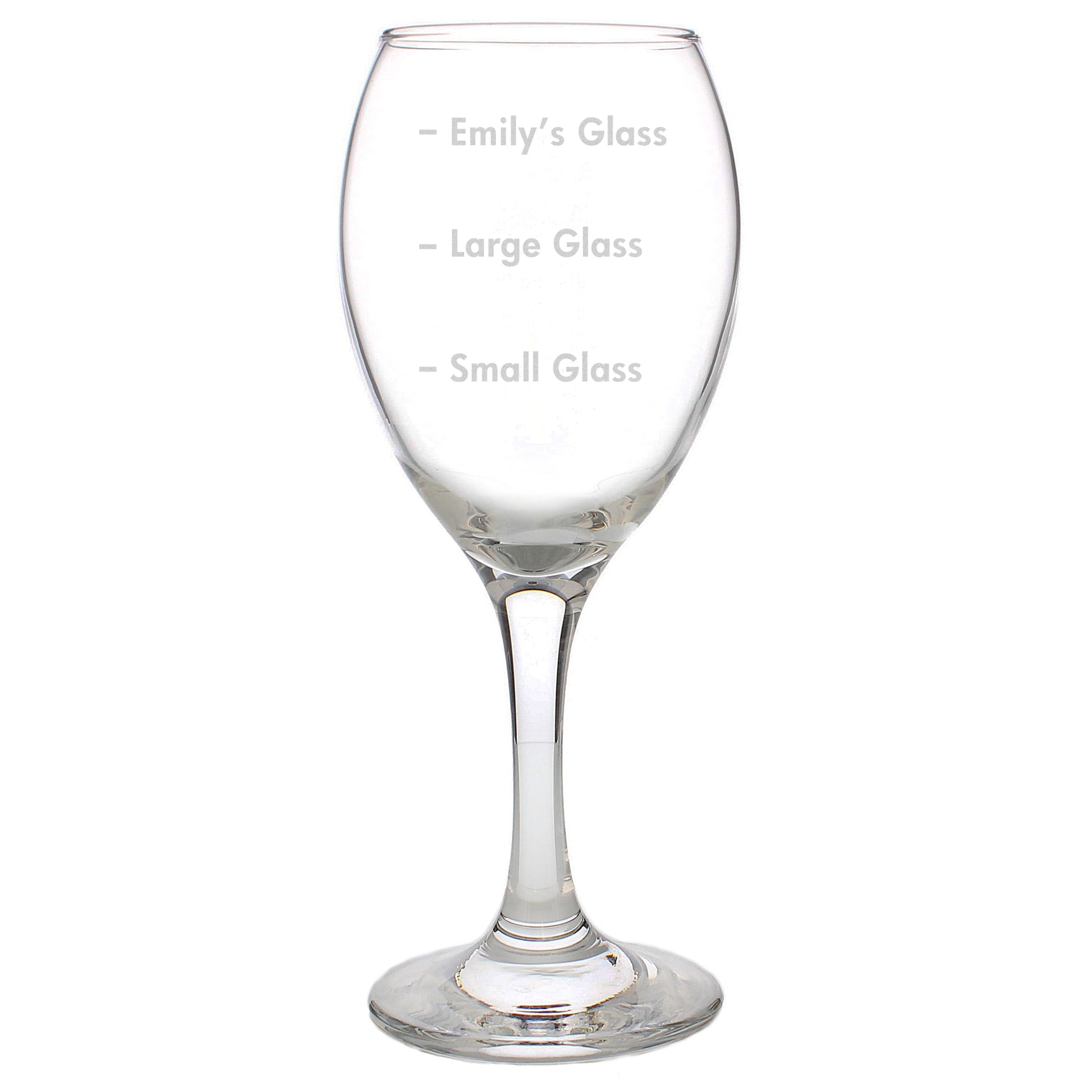 Personalised Measures Wine Glass - MK&JD Gifts