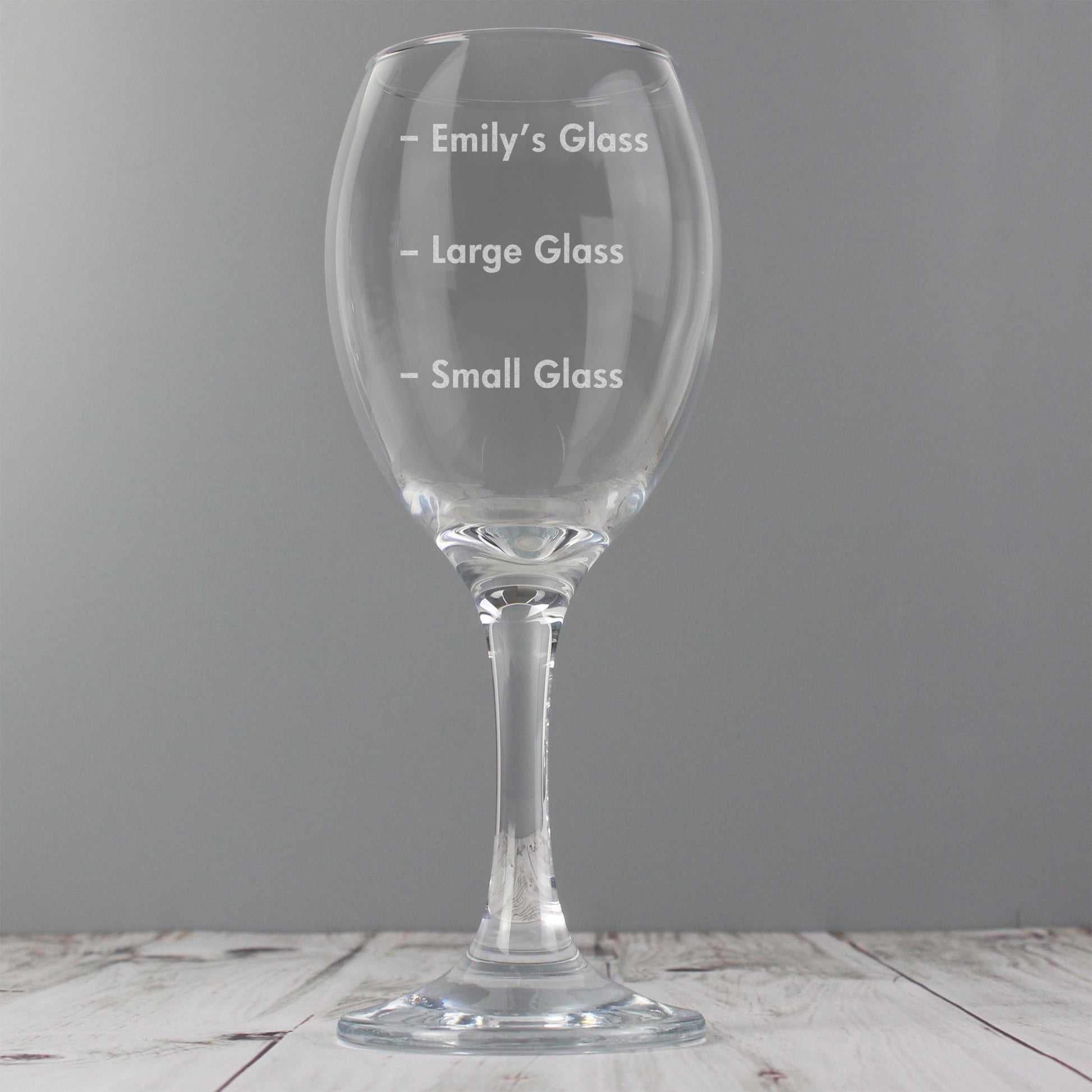 Personalised Measures Wine Glass - MK&JD Gifts